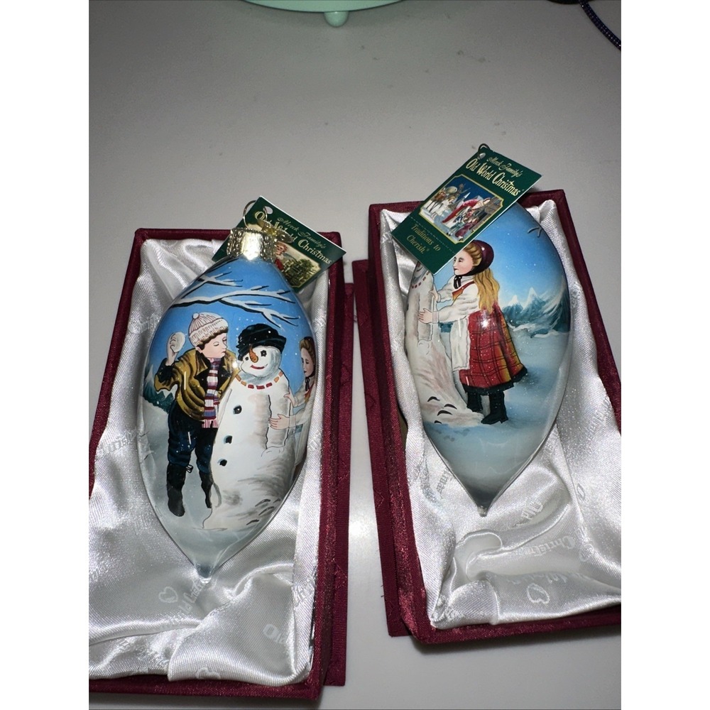 Old World Christmas Ornament Traditions To cherish 5" Inside Art NWT With Box 2